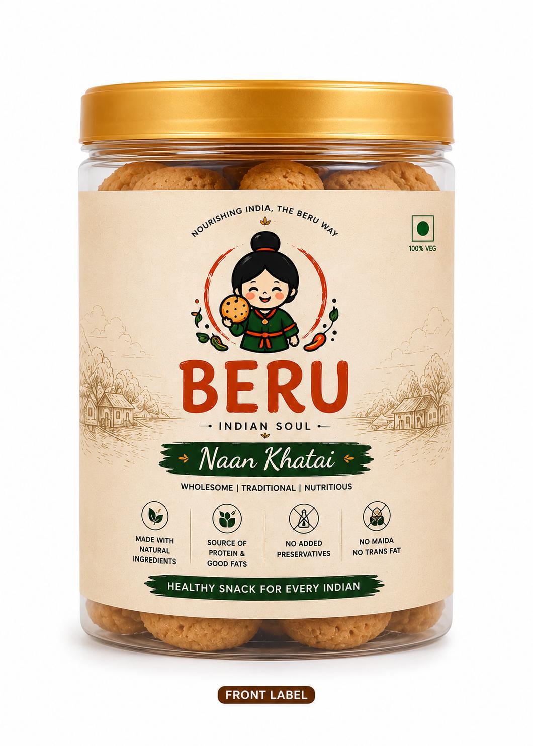BERU Naan Khatai Cookies | Traditional Handmade Indian Cookies 500g