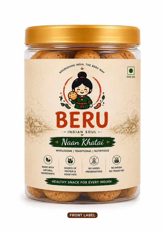 BERU Naan Khatai Cookies | Traditional Handmade Indian Cookies 500g